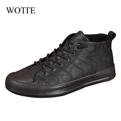 Herren Freizeit Lederstiefel Leder Herren Mode Schuhe Herrenschuhe Herbst Hohe Knöchelstiefel Herrenstiefel Winter Herrenschuhe