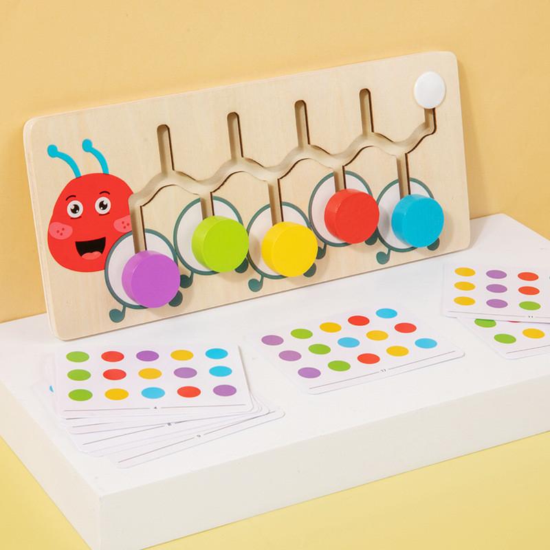 Wooden Color Sorting Puzzle Game For Kids Brain Development Educational Toy