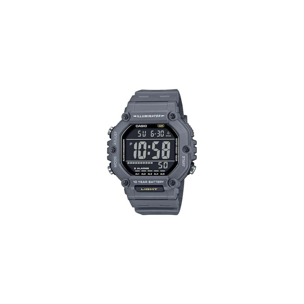 Casio Collection AE-1600H-8BJF Men s Watch Gray Analog Display Water Resistant