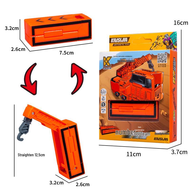Number Transforming Robot Toy Set for Kids: 0-9 Educational Assembly for Elementary Students
