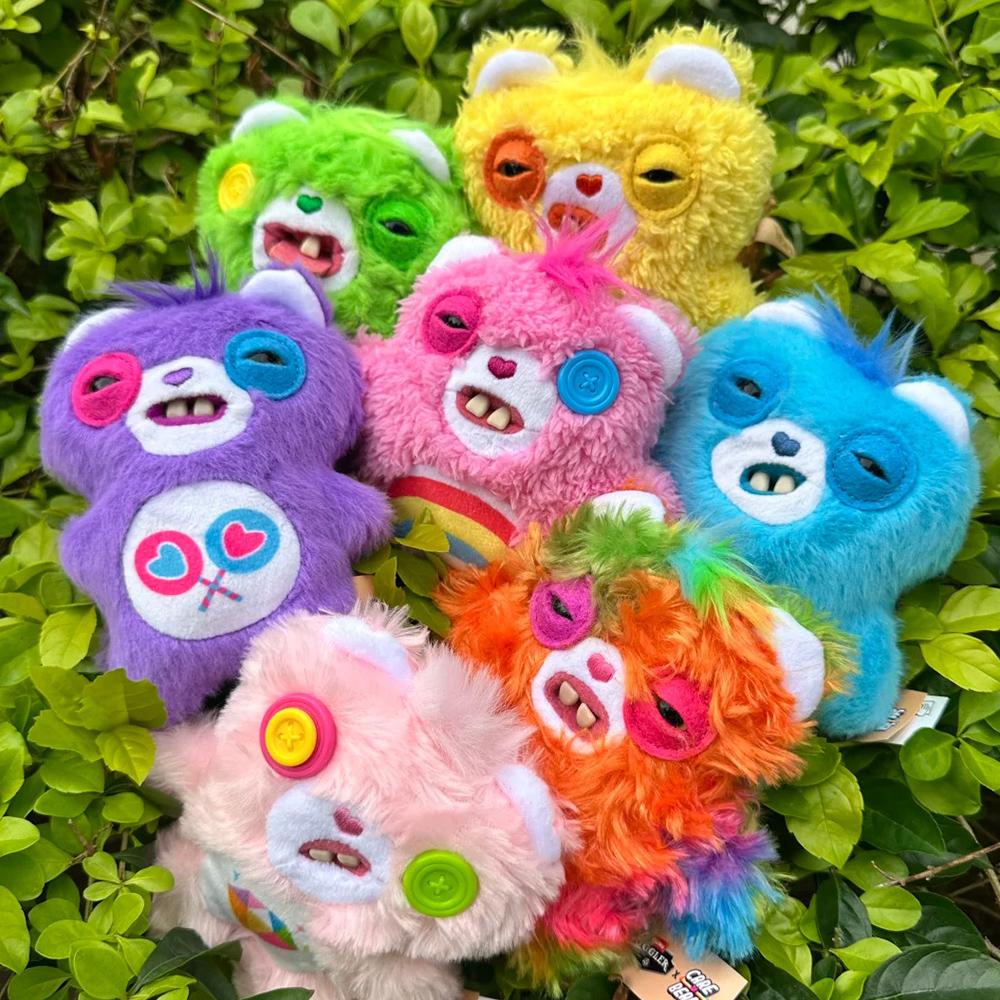 Ugly Cute Tooth Monster Plush Pendant Blind Box Funny Grumpy Love Bear Stuffed Toy Keychain Gift
