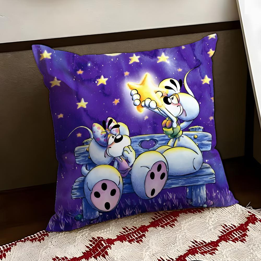 Cartoon DDiddl Cushion Cover Reversible Soft Durable Pillow Cover Home  Car MultiScene Use for Daily Comfort