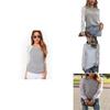 Korean Style Womens Lace Panel Long Sleeve Slim Fit Blend Round Neck Casual Top