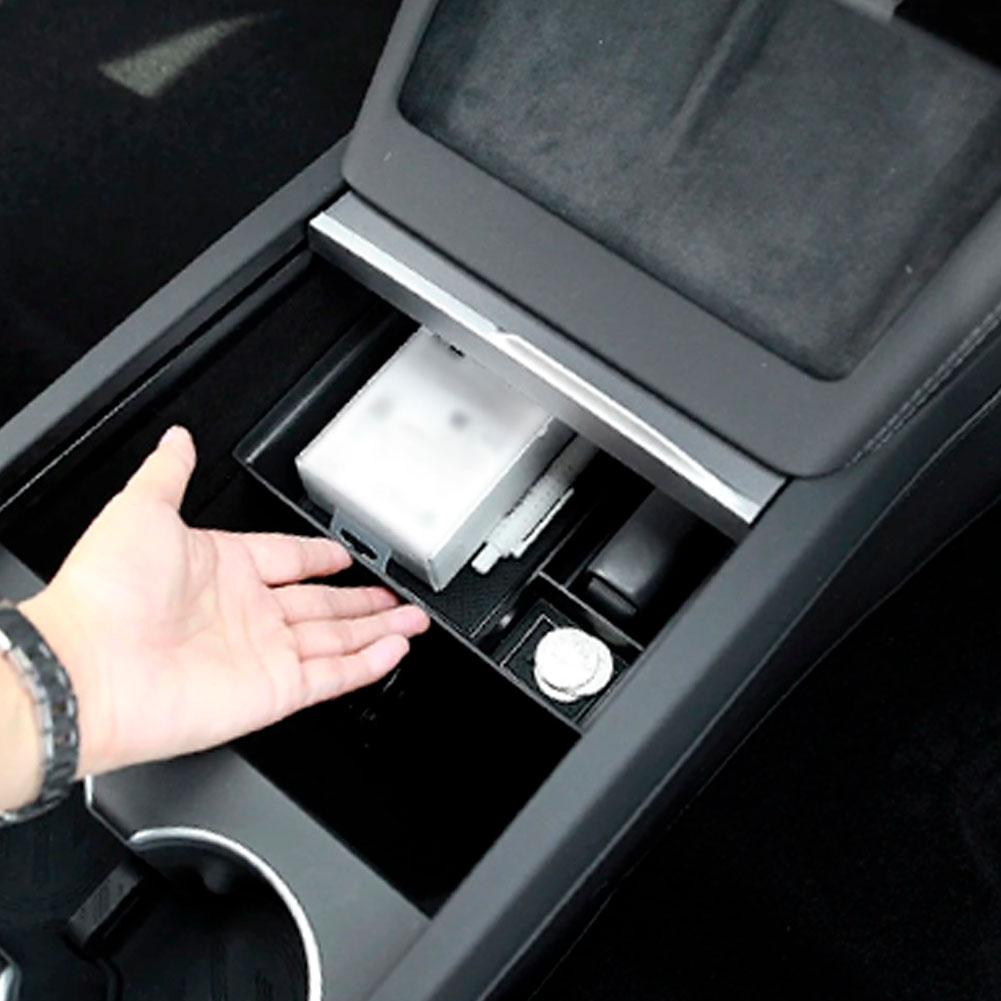 Central Storage Box For Tesla Model Y 2025 / Model 3 2025-2025 Juniper Accessories Center Console Organizer Storage Box