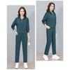 Fashion Women Half Zip Stand Collar Sportswear Suit Casual Spring Autumn Outdoor Sports Two Piece Tracksuit for Ladies
