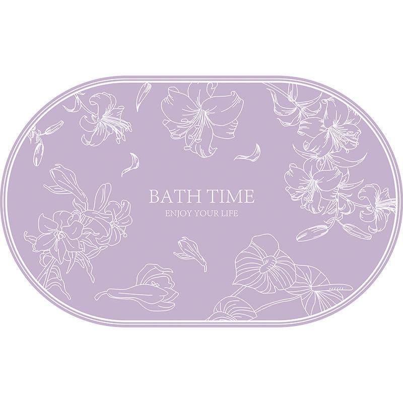 Luxury Flower Toilet Door Dirty and Easy To Take Care of Door Mat Toilet Bathroom Moisture-wicking Quick Drying Non-slip Foot Mat