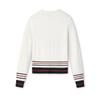 Fila Heritage Soft Skin-Friendly Casual Fashion Simple Versatile Long Sleeve Knit Top Women Tops Cloud-Mushroom-White F11W548408FWT