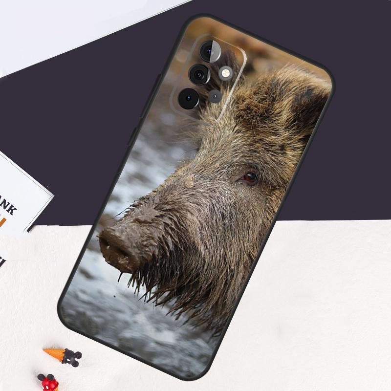 Wild Boar Pig Brown Cover For Samsung Galaxy A54 A34 A14 A52S A12 A22 A32 A52 A72 A13 A33 A53 A50 A51 A71 Case