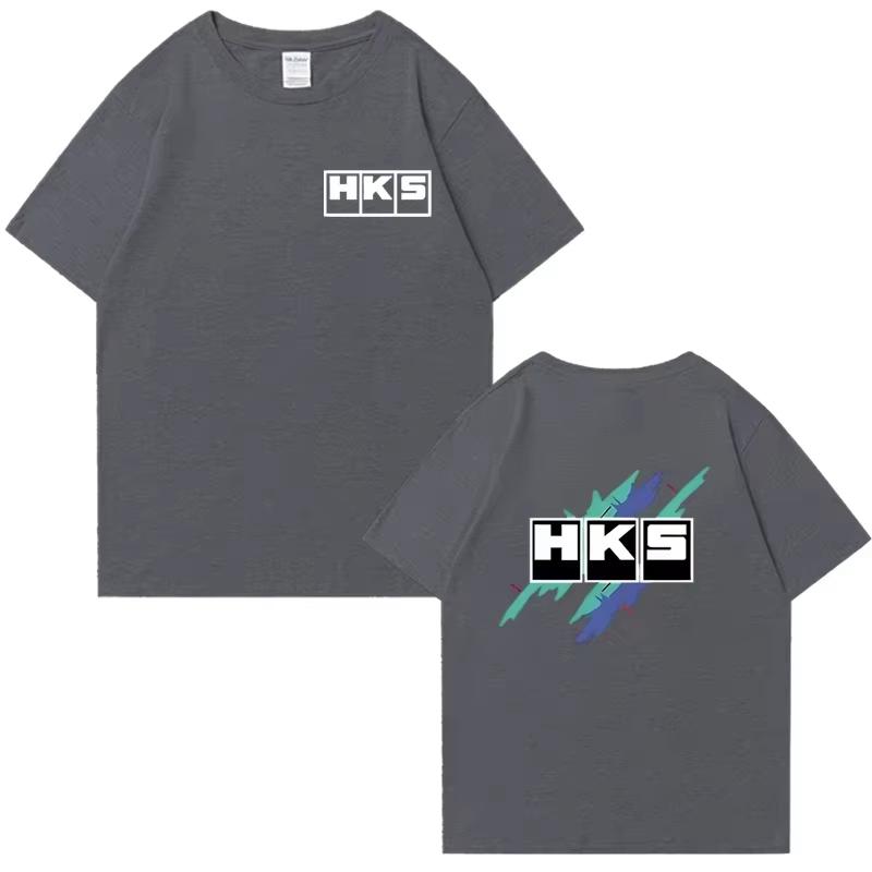 ZX 2026 neues Sommer verbessertes HKS Endless Auto Grafik Kurzarm Herren T-Shirts Unisex T-Shirt beidseitiges Oberteil