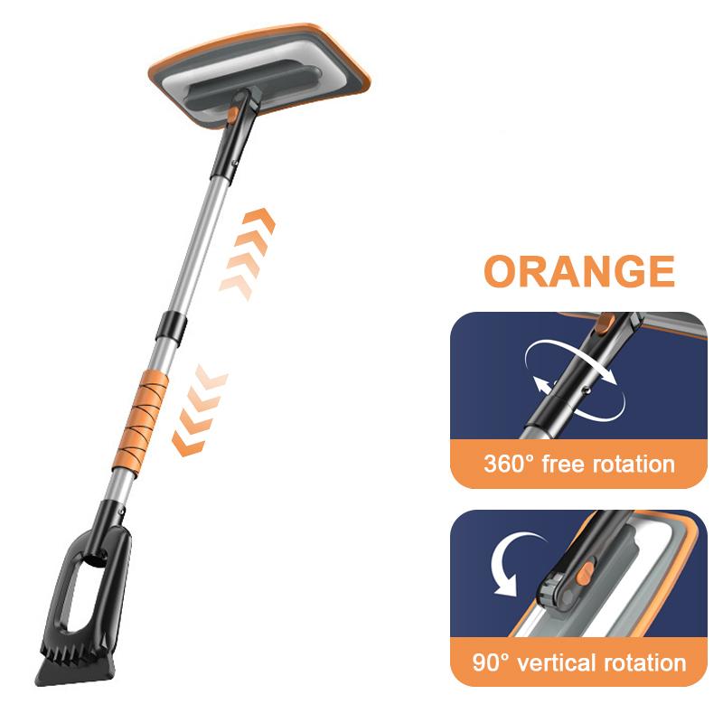 SEAMETAL 3-in-1 Retractable Snow Shovel Ice Scraper Snow Brush Snow Remover for Car SUV Windshield Frost Cleaner Winter Tool