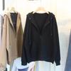 Coat for Women Cotton Autumn Winter Thickened Casual Oversize Solid Color Loose Hooded Jacket