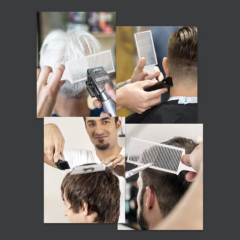 Fading Comb Professional Barber Clipper Blending Flat Top Hair Cutting Comb For Men Heat Resistant Fade Brush Salon Styling Tool