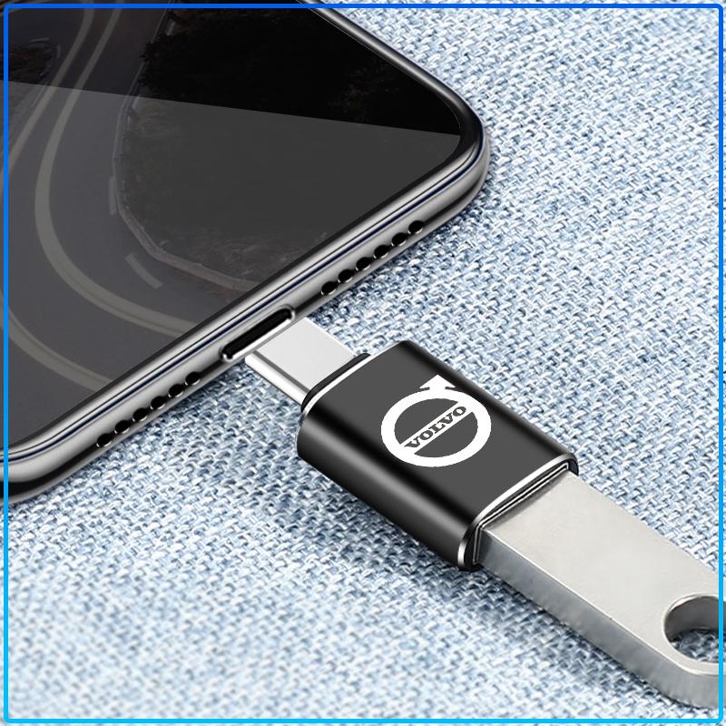Car Type-C To USB 3.0 Interface Mini Converter Charging Adapter For Volvo XC60 XC90 S60 S80 S40 V40 V60 V70 V50 XC70