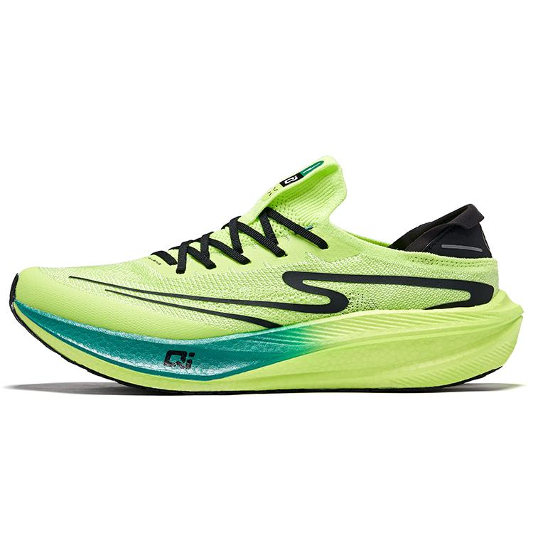 Erke Zhaocheng 3.0 Sports Test Qi Technology Shock Absorption Low Top Running Shoes Men sneaker Fluorescent-Green Black 51125103560-503