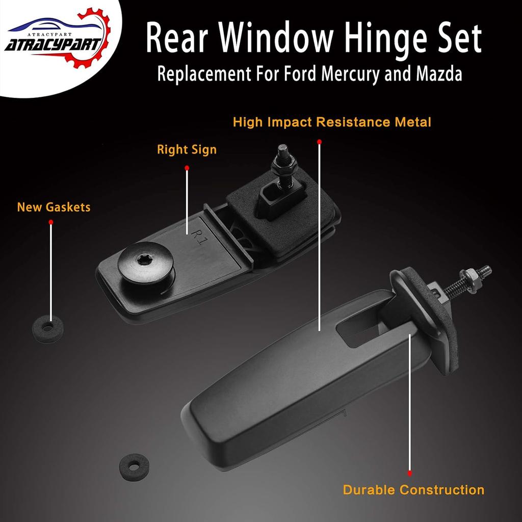 Rear Window Hinge Set Liftgate Glass Hinge Right & Left | Replacement For 2008-2012 Ford Escape 2008-2011 Mercury Mariner Mazda Tribute | Replaces#
