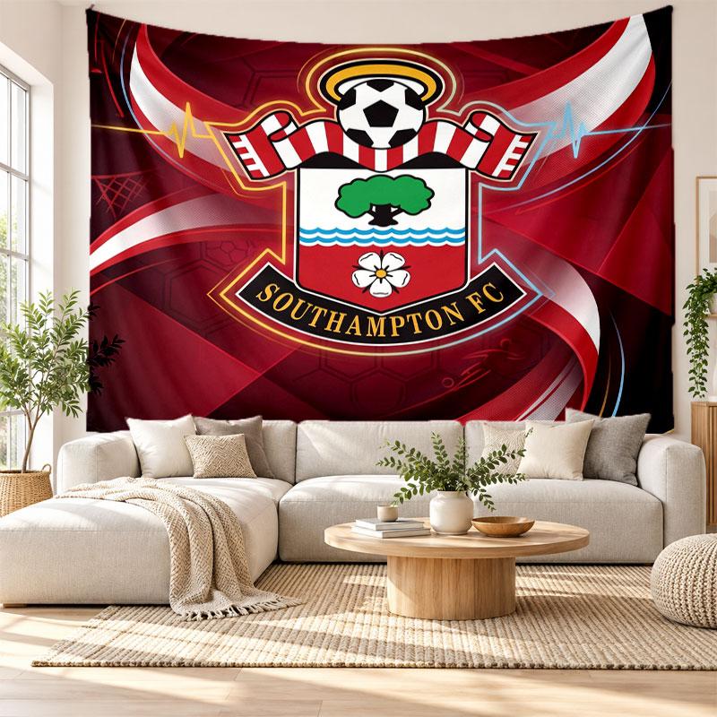 Southampton Football Wall Tapestry, Soft Fabric Wall Hanging, Decorative Backdrop For Bedroom Home Wall Art