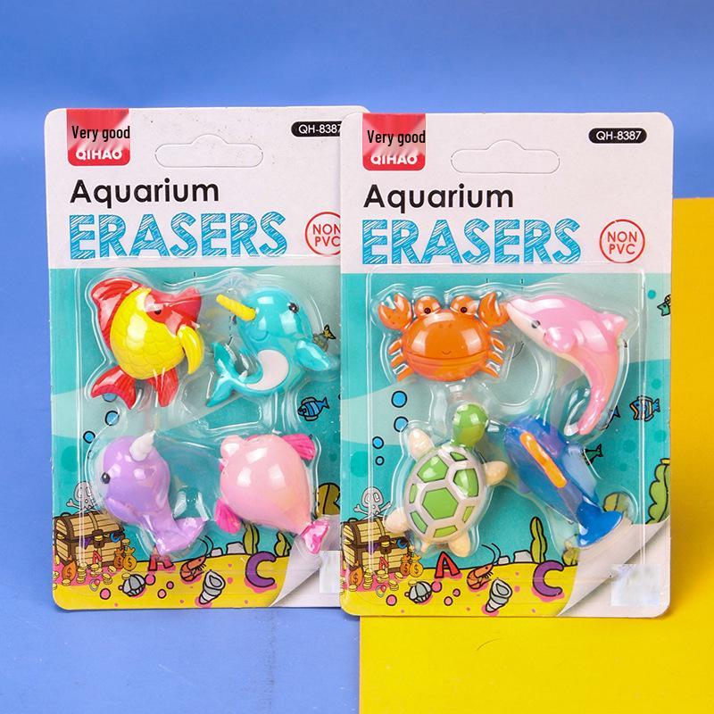 Adorable Cartoon Mini Eraser Set for Students – Perfect Back-to-School Gift