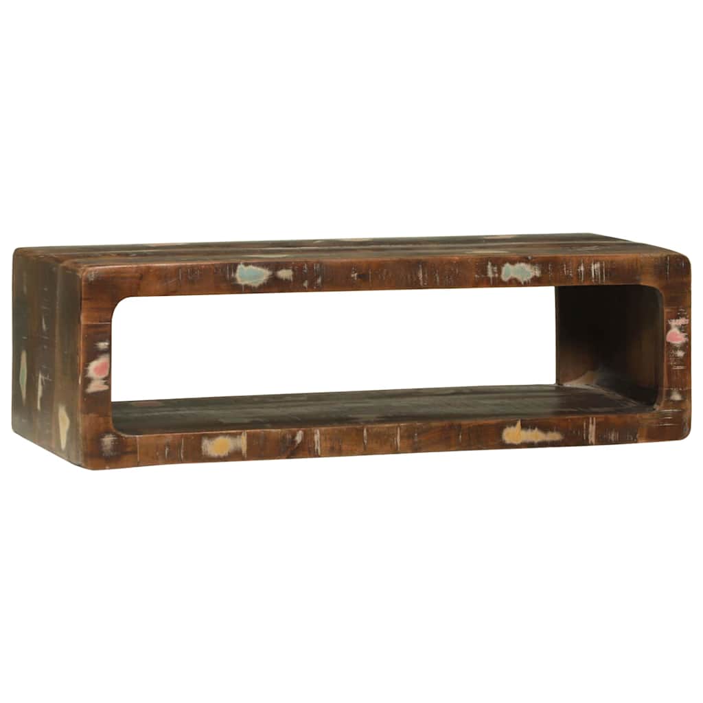 TV Stand Multicolored 80 X 30 X 25 Cm Solid Reclaimed Wood