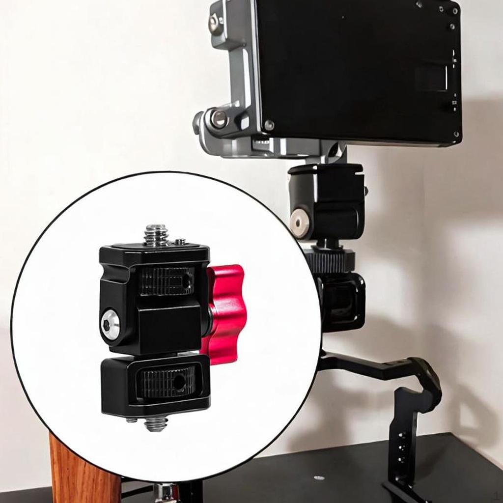 Fluid Head Pan Tilt Monitor Holder Mount Rod Clamp Small Mini Tripod for Mirrorless