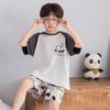 Ensemble Pyjama d'Été 2026 pour Garçons à Manches Courtes avec Short pour Adolescents et Enfants - Vêtement d'Intérieur Léger et Ample