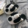 Home Slippers Women's Autumn Winter 2025 Plush Warm Unisex House Cotton Shoes Indoor Bedroom Floor Shoes Furry Slides for Women