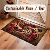 Cards Casino Theme Soft Crystal Velvet Rug Custom Name & Text Print Non Slip Floor Rug for Bedroom Living Room