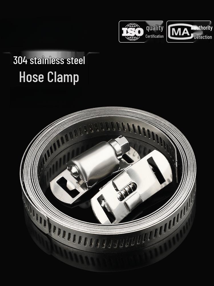 Large 304 Stainless Steel Hose Clamp Band for DIY Pipes