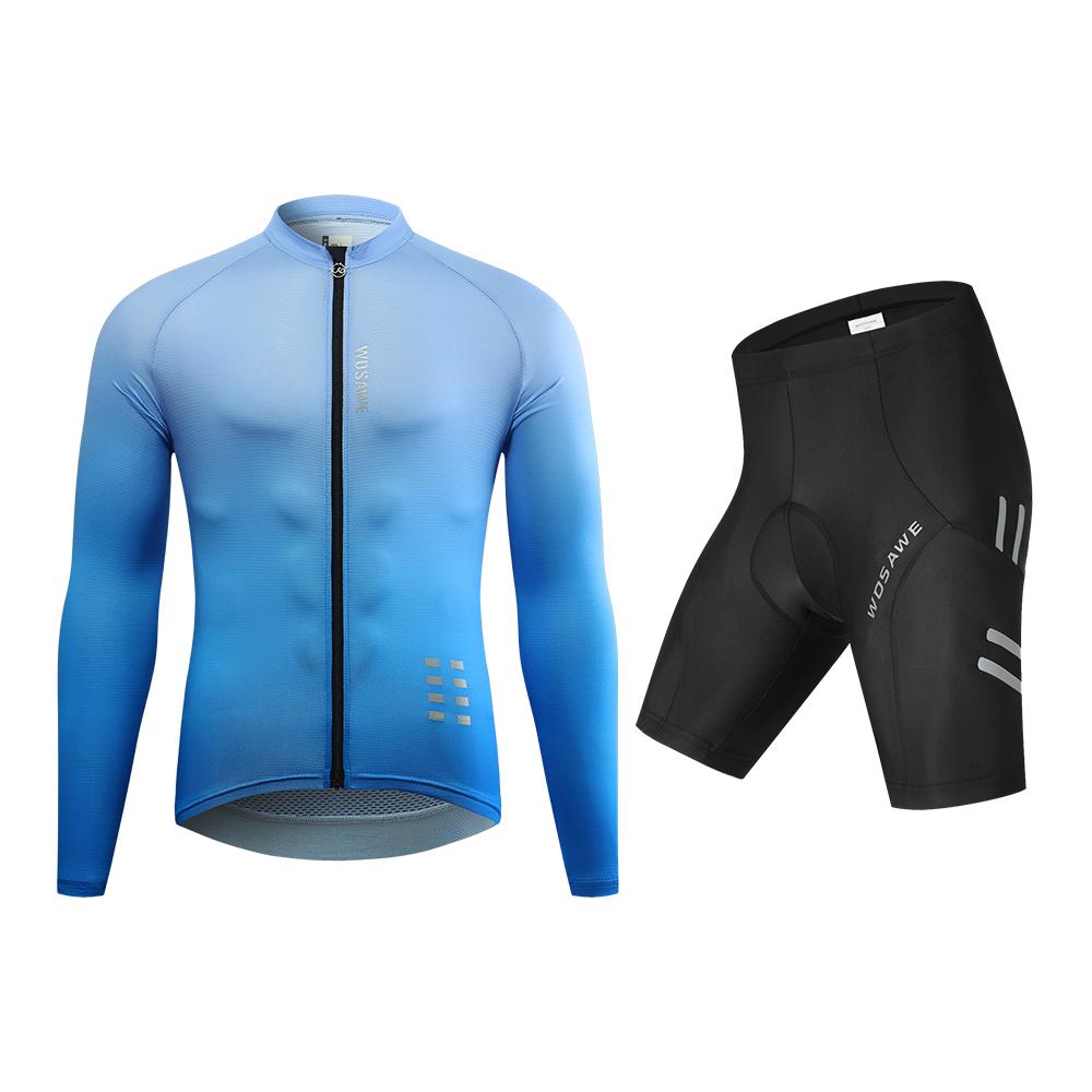 Set da ciclismo Pantaloncini imbottiti in gel traspirante estivo WOSAWE