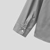 Autumn French-style Men's Lightweight Silk Shirt Commuting Flared Collar Long-sleeved Casual Loose-fit Shirt