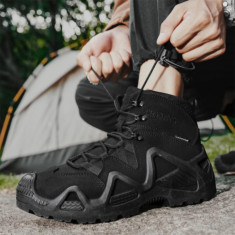 Outdoor Mid-help Climbing Shoes, Four-season Men's Waterproof and Wear-resistant Non-slip Non-slip Wear-resistant Lightweight and Breathable Hiking Sh