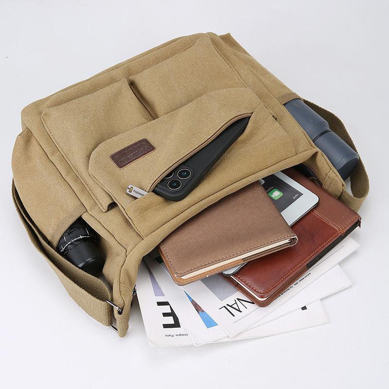 1Pc  Men's Large Capacity Shoulder Backpack Wallet Business Korean Casual Bag Electrical Tools Accessories Crossbody Bag Resistant