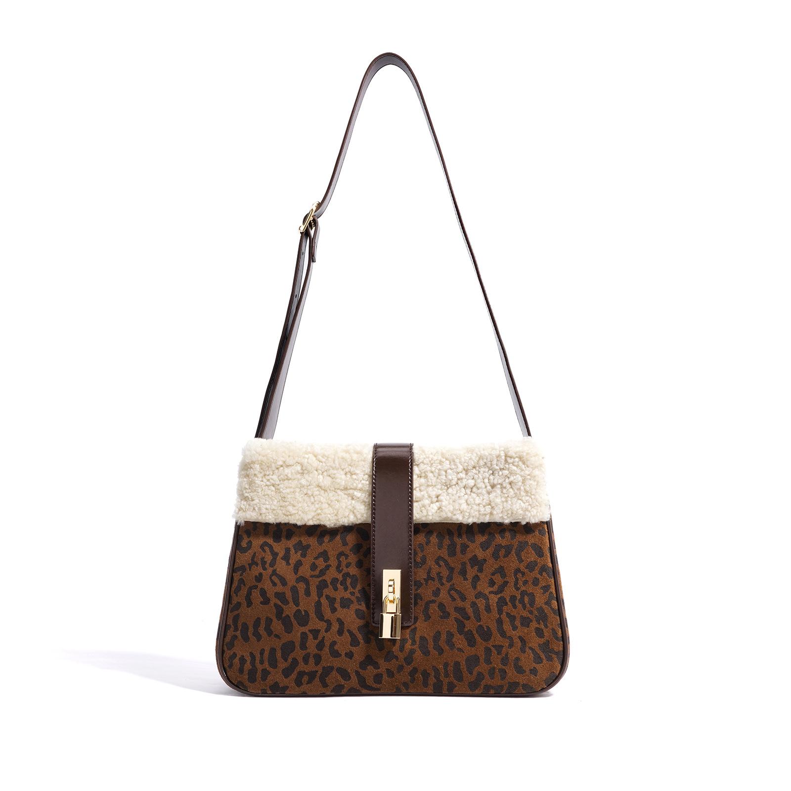 

Высококачественная сумка из пушистой овечьей кожи для женщин. Модная и стильная сумка через плечо для женщин.