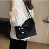 with Handle Furry Shoulder Bag Portable Women's Handbag Large Capacity Plush Tote  All-Match