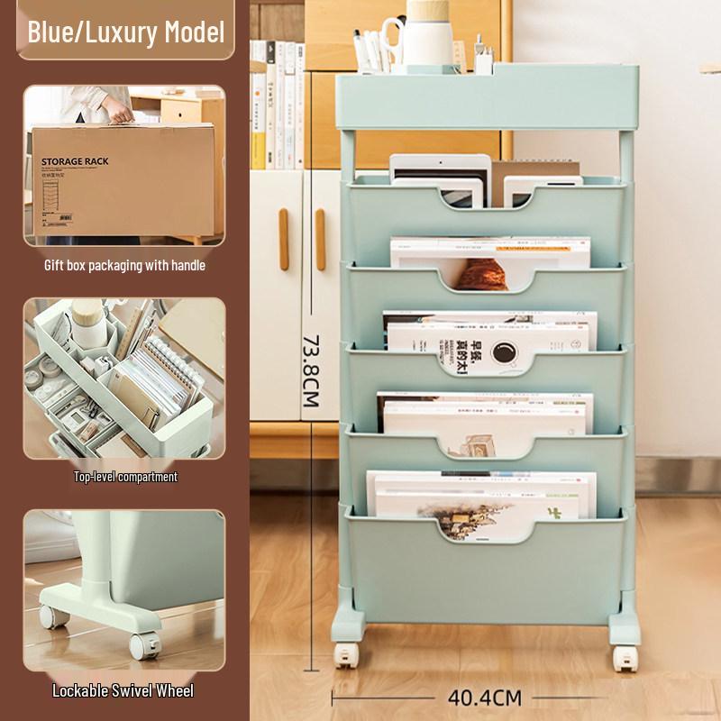 Adjustable Desk Edge Bookshelf: Compact Study Storage Shelf and Book Stand for Classroom or Office.