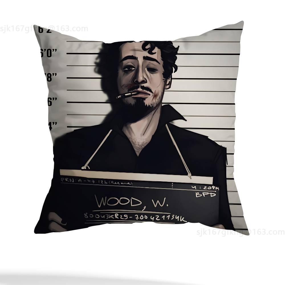 W-Will Wood  Pillow Case Sofa Living Room Bedroom Headboard Backrest Cushion Square Cushion Nap Time