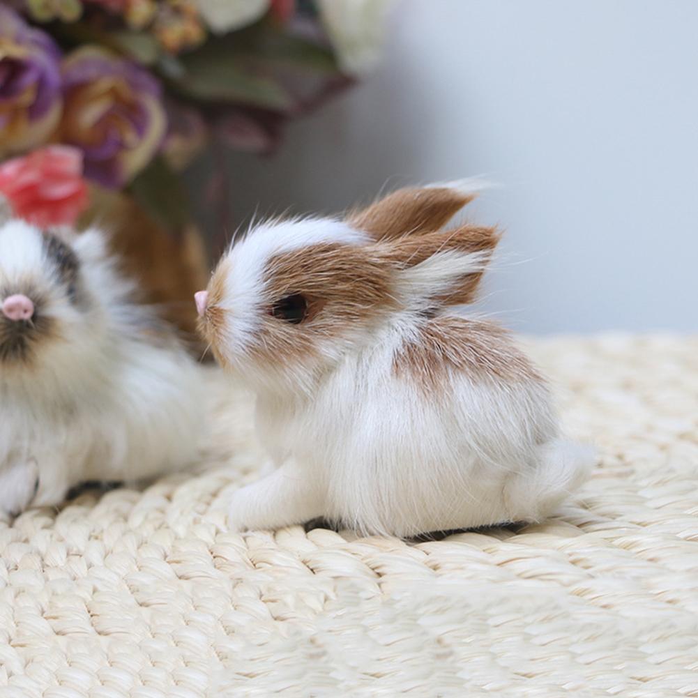 Lovely Simulation Animal Doll Rabbit Plush Sleeping Stuffed Kids Toy Lifelike Animal Pet Toys For Children Home Decor Baby Gifts
