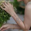1 Sheets Semi Permanent Tattoos Women's Arm Back Fake Tattoos Waterproof and Long Lasting Plant Juice Tattoos