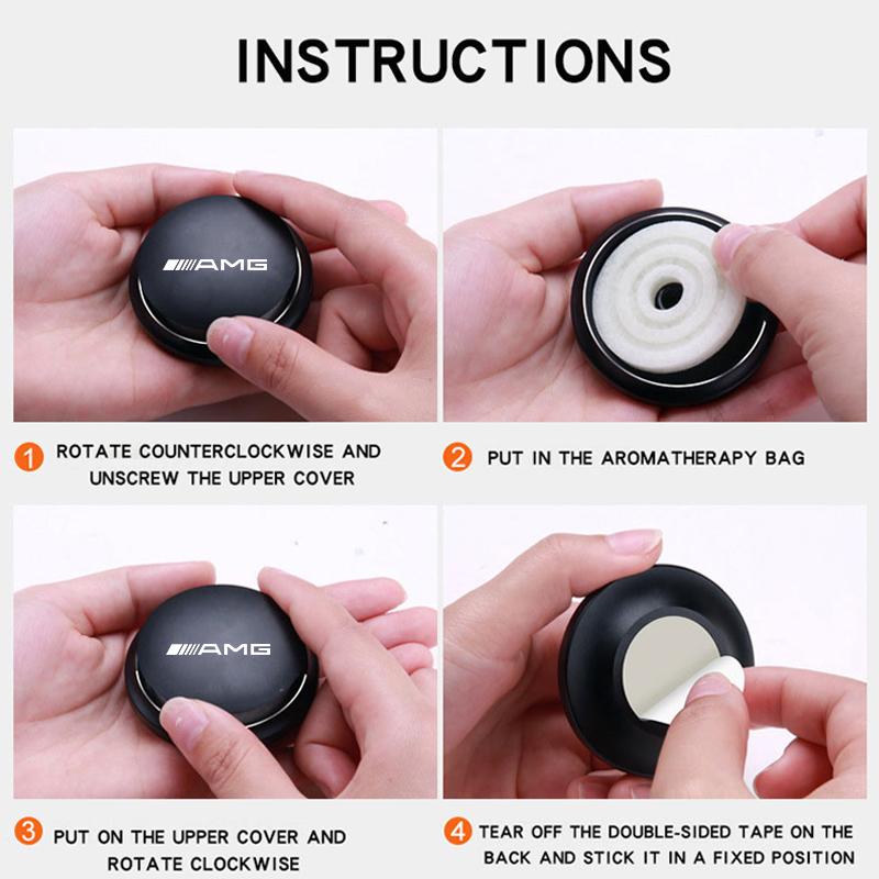 Car Air Freshener Solid Perfume Rotating Aromatherapy Decor For Mercedes Benz AMG GLC W203 W206 W220 W205 W211 W212 W201 C Class