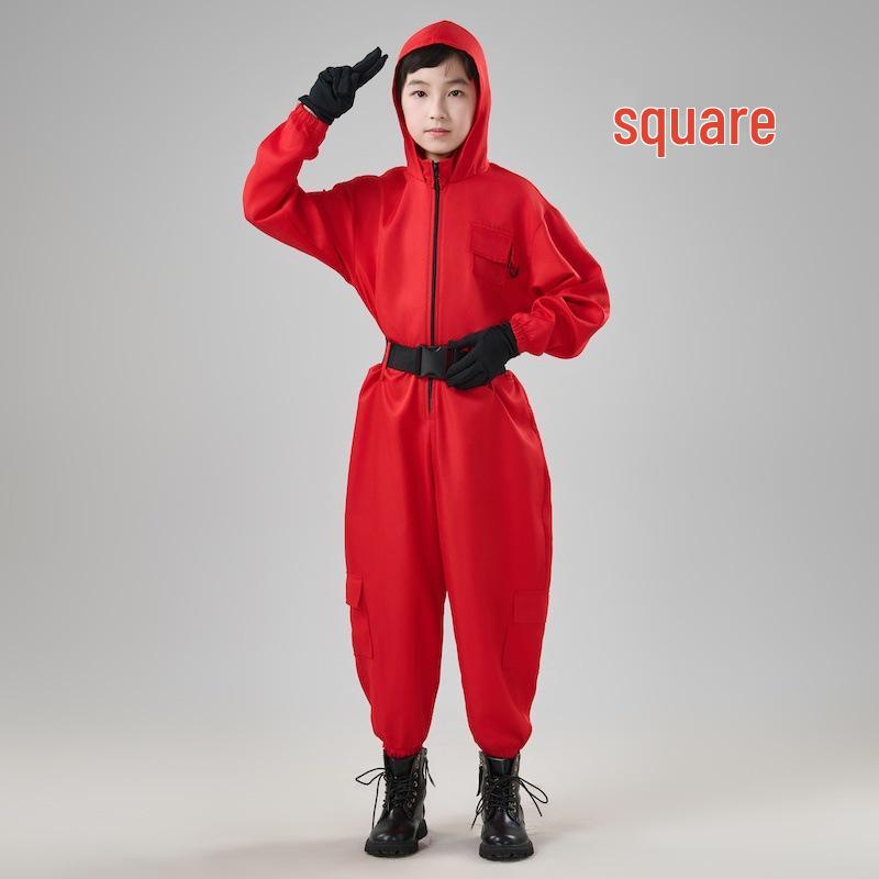 Children's Money Heist Dalí Jumpsuit Halloween Cosplay Costume