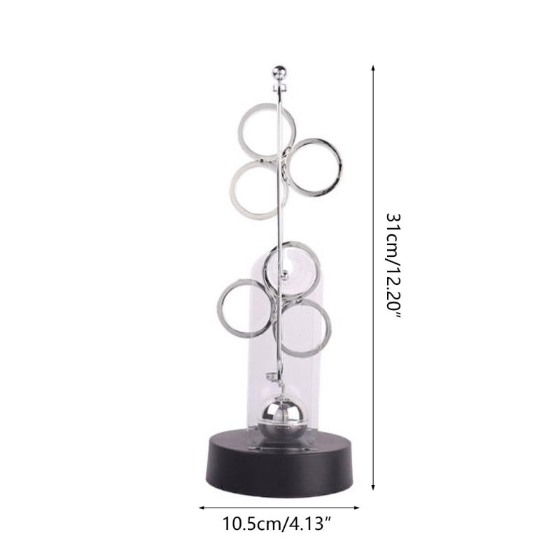Metal and Plastic Double-Swinging Chaotic Desk Sculpture Electric Forever Motion Toy Balance Pendulum Balls