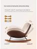 Penguin Luxury Balcony Recliner: Honeycomb Button Metal Rocking Chair