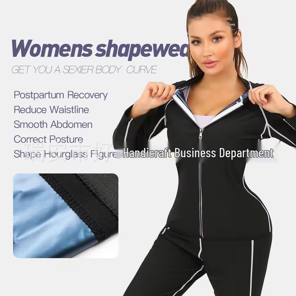 Tuta Sauna Taglie Forti da Donna Set Modellante per Yoga e Controllo Addominale