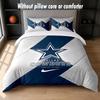 Dallas Cowboys Design Bett Bettwäsche Set 1 Bettbezug + 2 Kissenbezüge Weich Atmungsaktiv Haushalt Bettwäsche