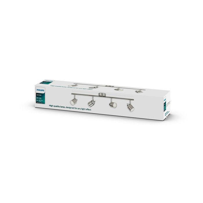 Spot Philips 5031417E7 - Surfaced lighting spot - GU10 - 4 ampoule(s) - Chrome