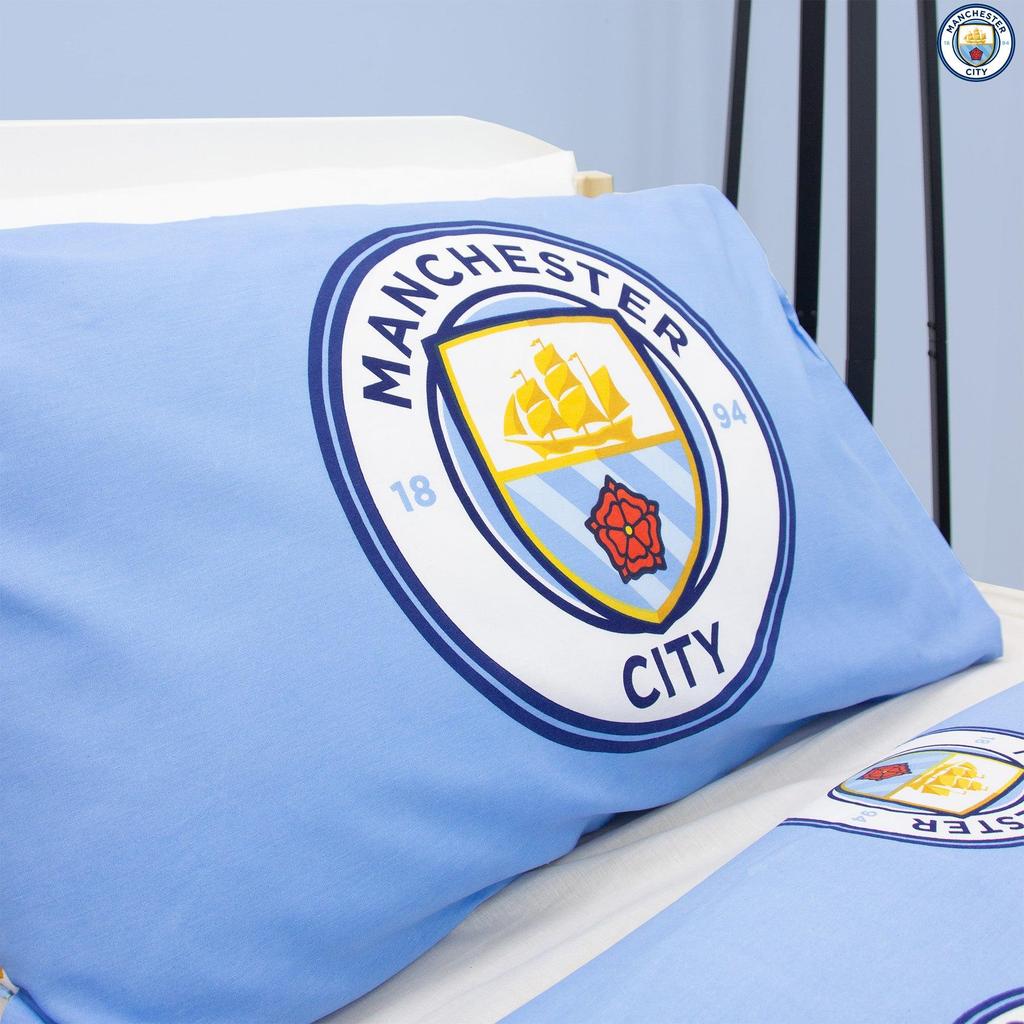 Manchester City FC Reversible Crest Duvet Set