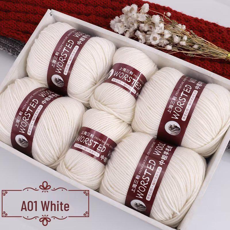 Sanli Wool Yarn 290: Medium Thick Knit Sweater, Scarf, and DIY Seat Cushion