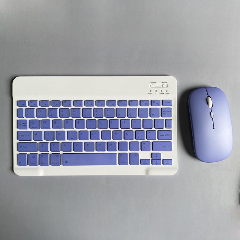 Klavye Mouse 78 Keys Portable Wireless Mini Bluetooth Keyboard and Mouse Combo for iPad MatePad Tablet