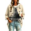 Women's Fashionable Three-Quarter-Sleeve Halloween-Printed Hooded Pullover