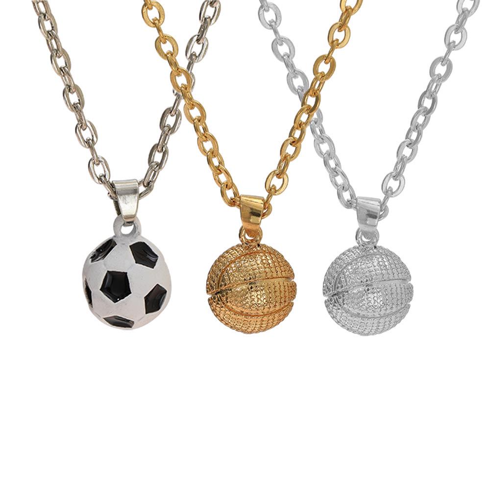 Children's Sports Pendant - Basketball & Football Friendship Necklace