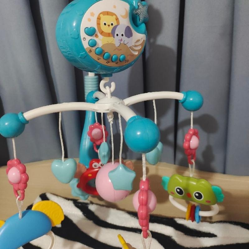 1 Set Light Sleep Toy Hanging Music Bed Bell Rotating Newborn Remote Control Crib Toys Multifunctional Baby Soothing Props